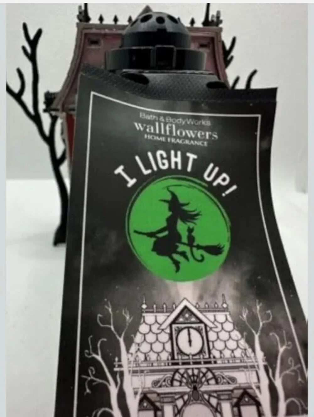 Bath & Body Works Black Witch House Lantern with Green Projection